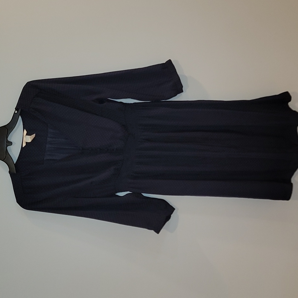 H&M maternity 3/4 sleeve navy dress